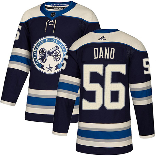 Adidas Blue Jackets #56 Marko Dano Navy Alternate Authentic Stitched NHL Jersey